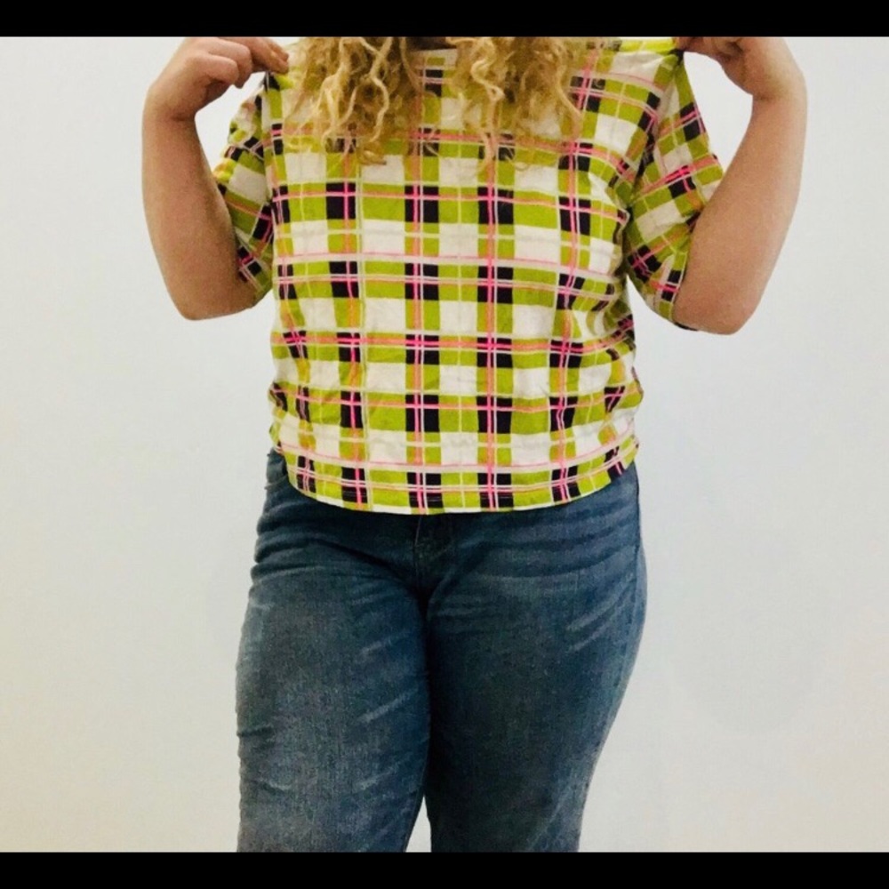 ASOS plaid crop top